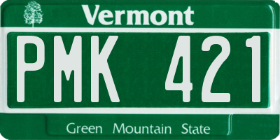 VT license plate PMK421
