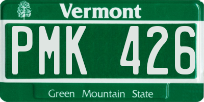 VT license plate PMK426