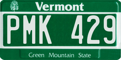 VT license plate PMK429