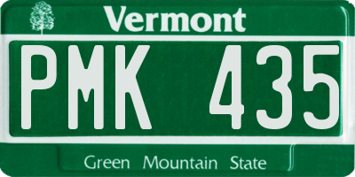 VT license plate PMK435