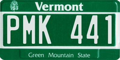 VT license plate PMK441