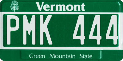 VT license plate PMK444
