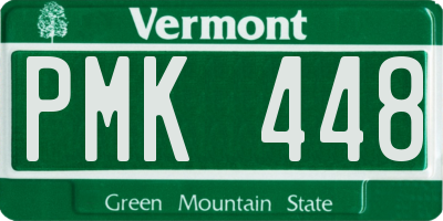 VT license plate PMK448