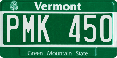 VT license plate PMK450