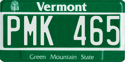VT license plate PMK465