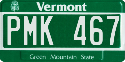 VT license plate PMK467