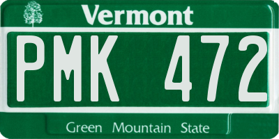 VT license plate PMK472