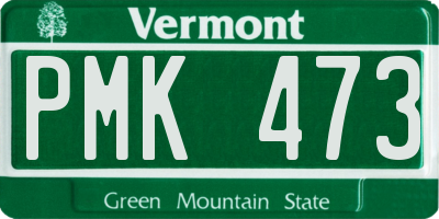 VT license plate PMK473