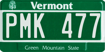 VT license plate PMK477
