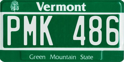 VT license plate PMK486