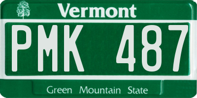 VT license plate PMK487