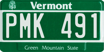 VT license plate PMK491