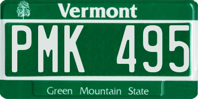 VT license plate PMK495