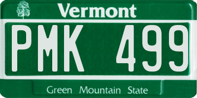 VT license plate PMK499