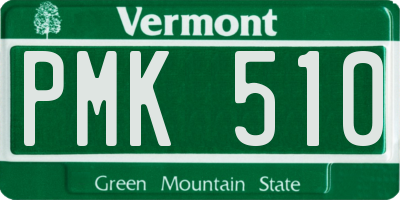 VT license plate PMK510