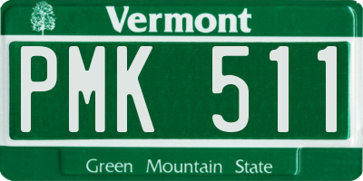 VT license plate PMK511