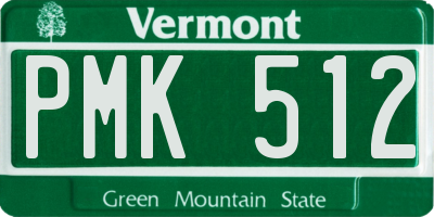 VT license plate PMK512