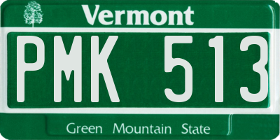 VT license plate PMK513