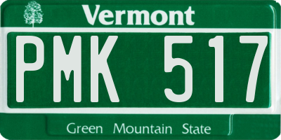 VT license plate PMK517
