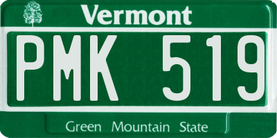 VT license plate PMK519