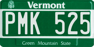 VT license plate PMK525