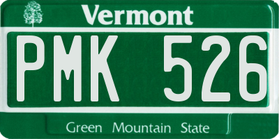 VT license plate PMK526