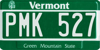 VT license plate PMK527