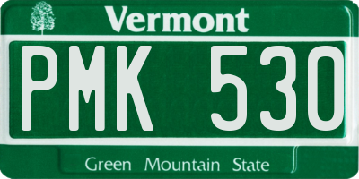 VT license plate PMK530