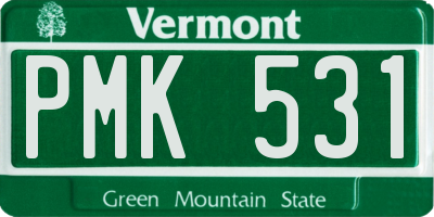 VT license plate PMK531