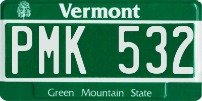 VT license plate PMK532