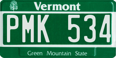 VT license plate PMK534