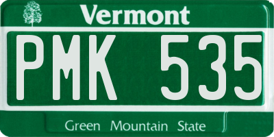 VT license plate PMK535