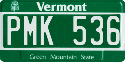 VT license plate PMK536