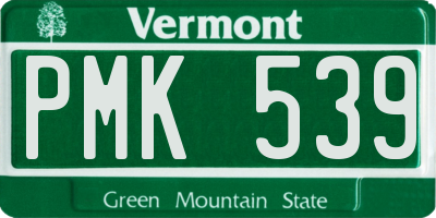 VT license plate PMK539