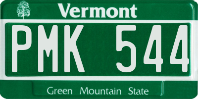 VT license plate PMK544