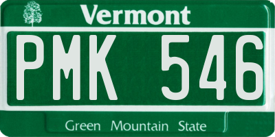 VT license plate PMK546