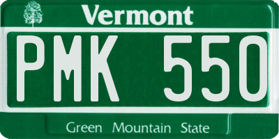 VT license plate PMK550