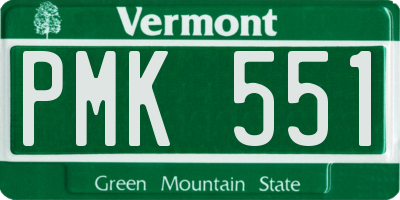 VT license plate PMK551