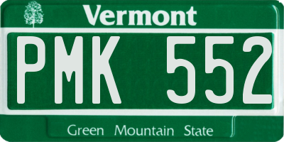 VT license plate PMK552