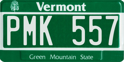 VT license plate PMK557