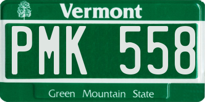 VT license plate PMK558