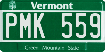 VT license plate PMK559