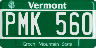 VT license plate PMK560