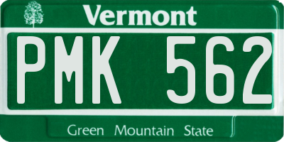 VT license plate PMK562