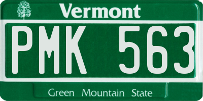 VT license plate PMK563