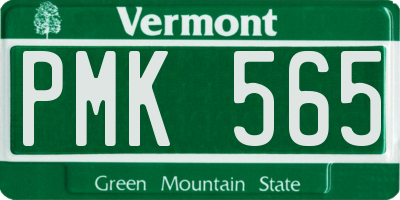VT license plate PMK565