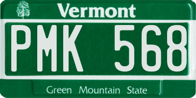 VT license plate PMK568