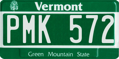VT license plate PMK572