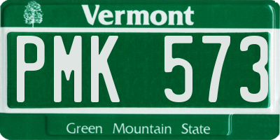 VT license plate PMK573