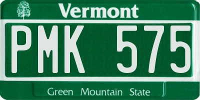 VT license plate PMK575